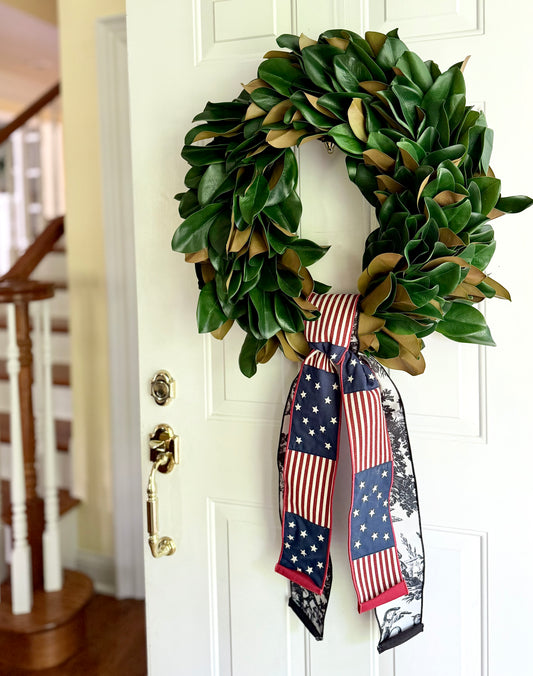 Classic Americana Magnolia Wreath