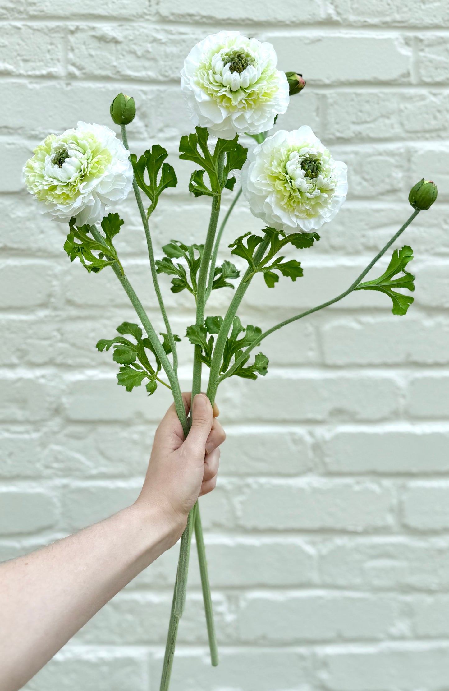 21” Faux Ranunculus Bundle | Set of 3 Stems