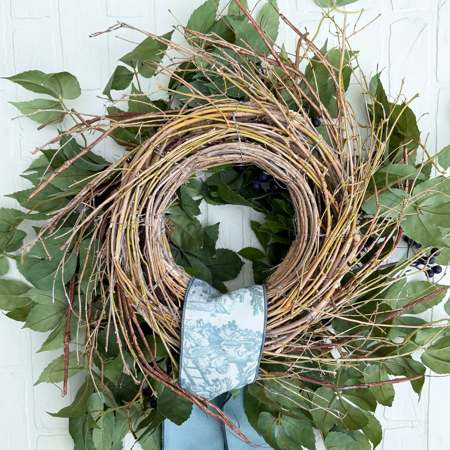 Blueberry and Birch Front Door Wreath