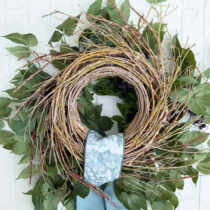 Blueberry and Birch Front Door Wreath