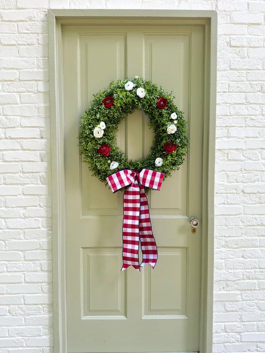 Patriotic Greenery Wreath