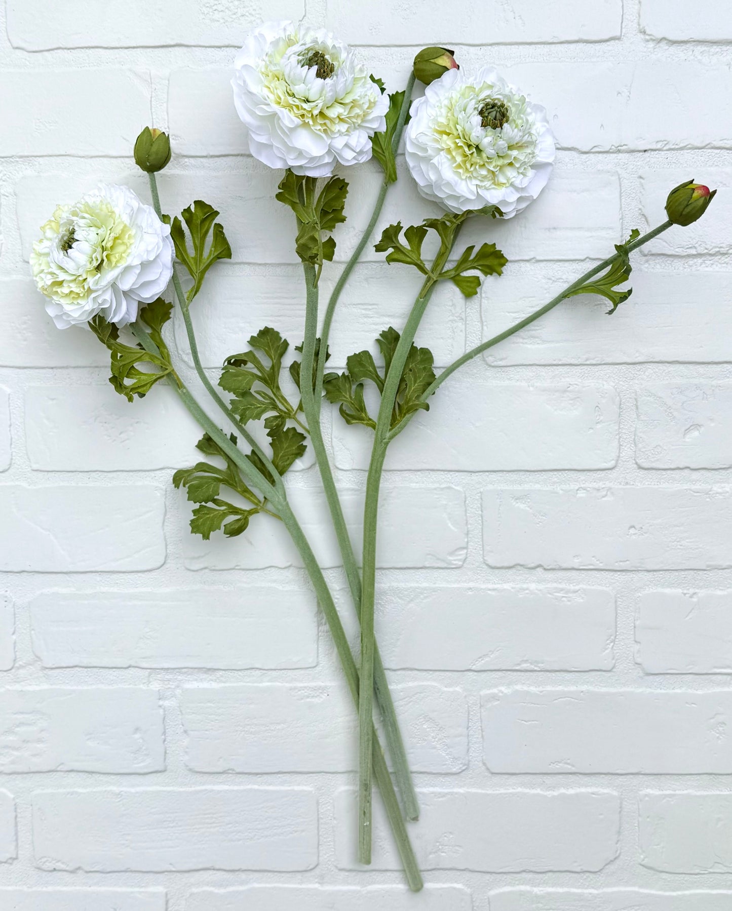 21” Faux Ranunculus Bundle | Set of 3 Stems