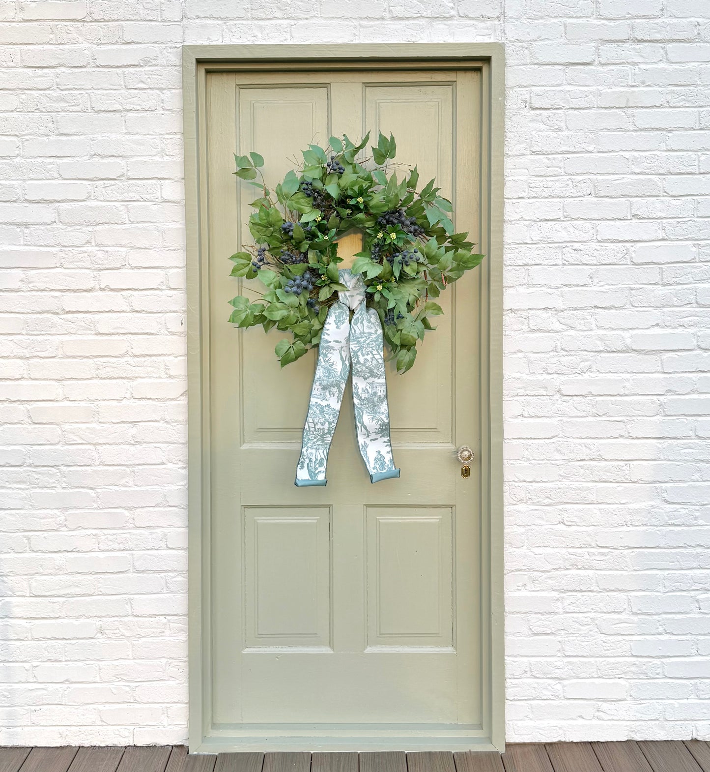 Blueberry and Birch Front Door Wreath