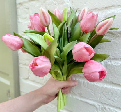 Pink Faux Tulip Bouquet