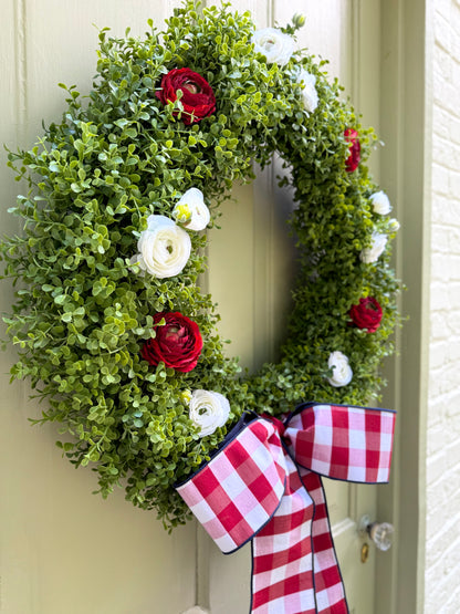 Patriotic Greenery Wreath