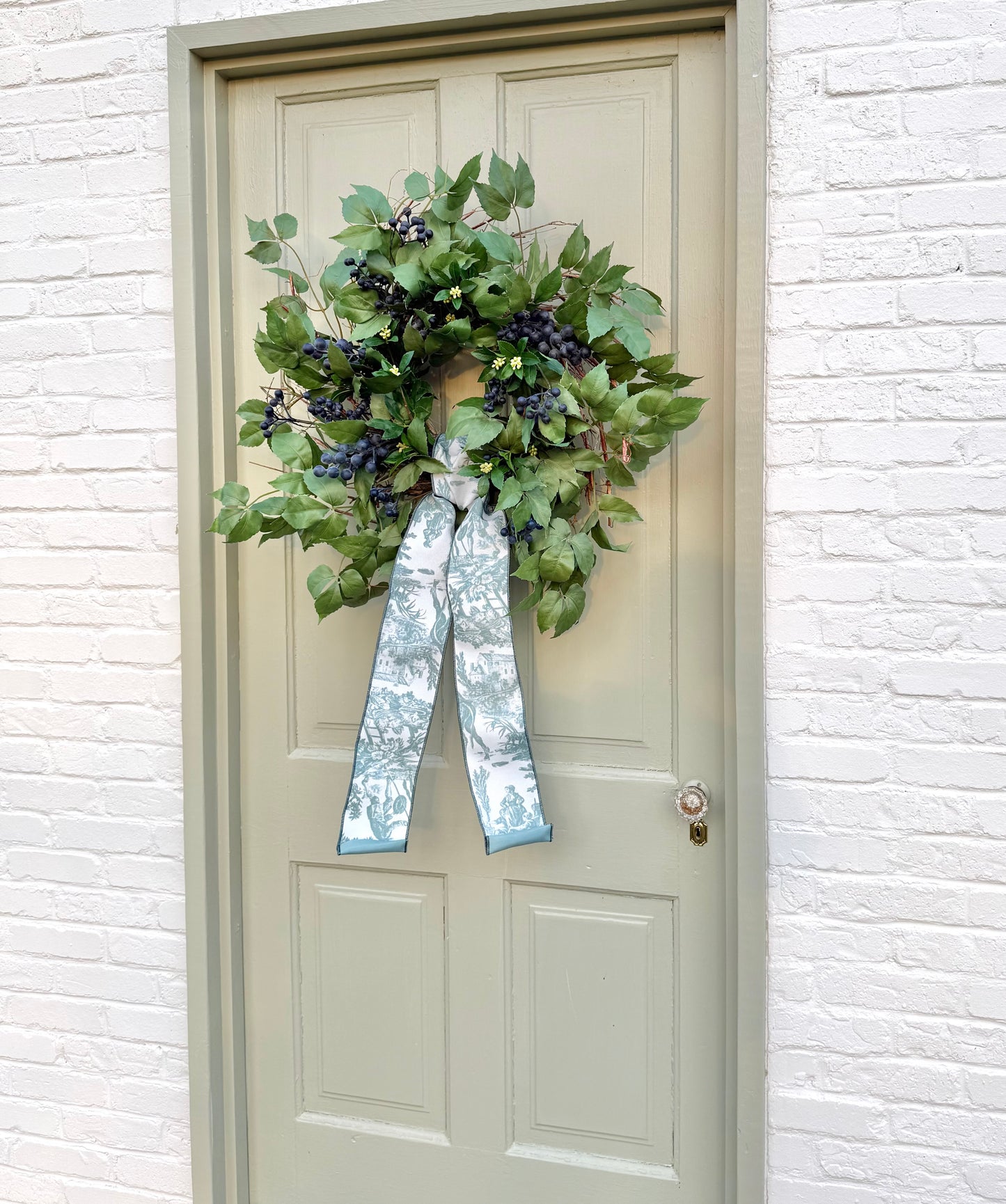 Blueberry and Birch Front Door Wreath