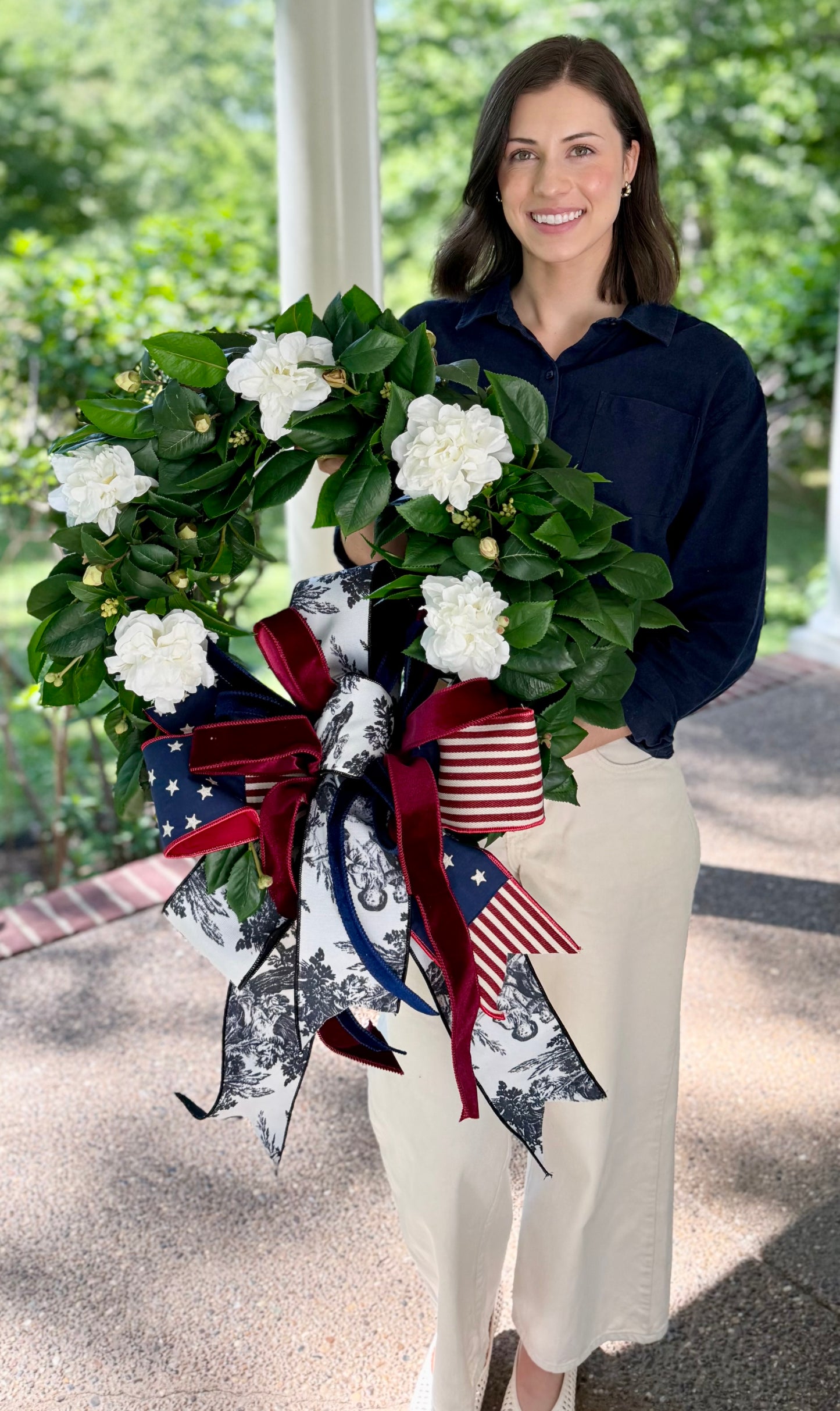Southern Americana Camellia Wreath