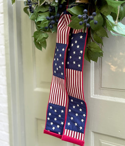 Patriotic Magnolia & Hydrangea Wreath
