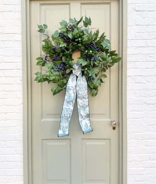 Blueberry and Birch Front Door Wreath