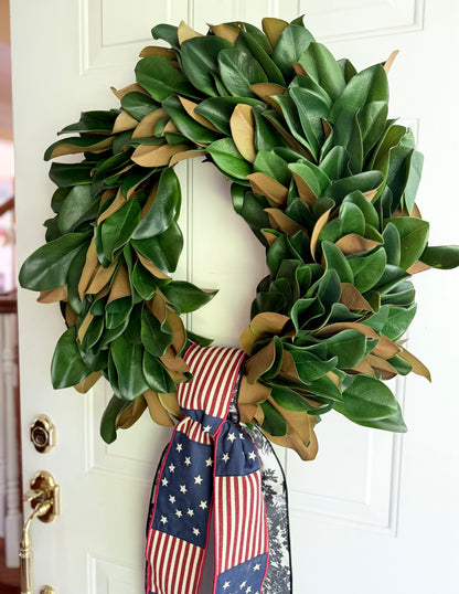 Classic Americana Magnolia Wreath