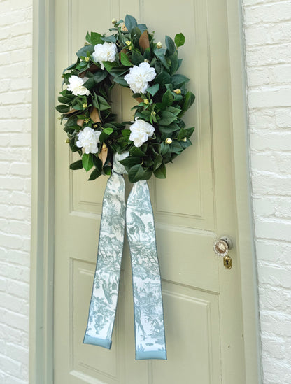Camellia & Magnolia Spring Front Door Wreath