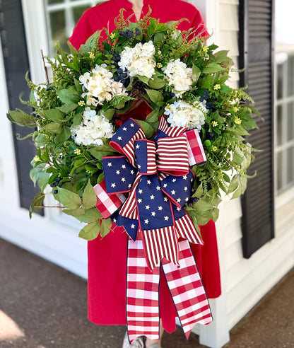 Luxury Patriotic Hydrangea Wreath