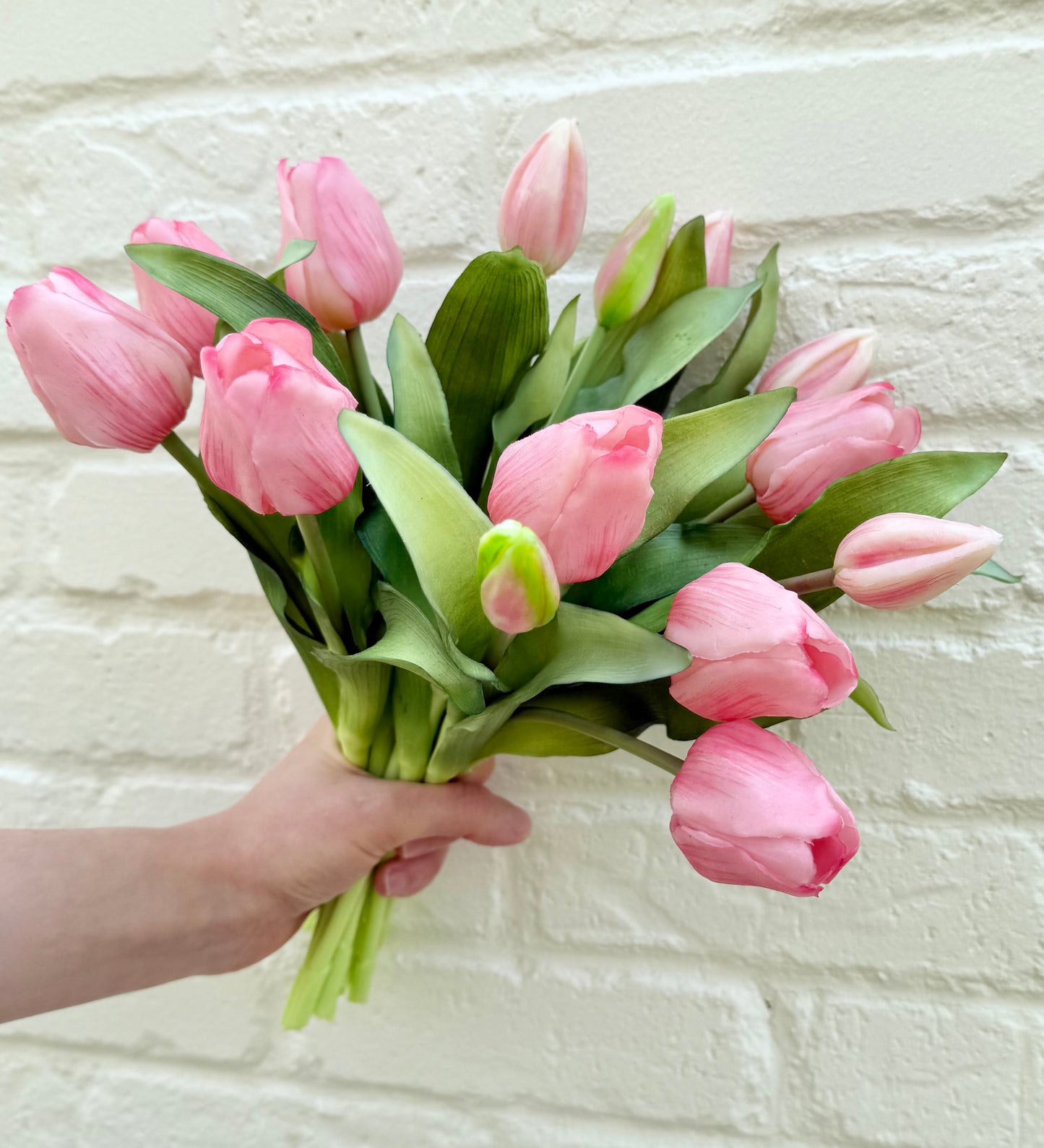 Pink Faux Tulip Bouquet