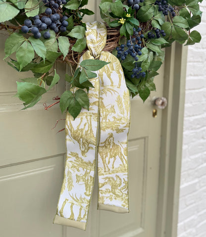 32” XL Faux Blueberry & Birch Spring Summer Front Door Wreath