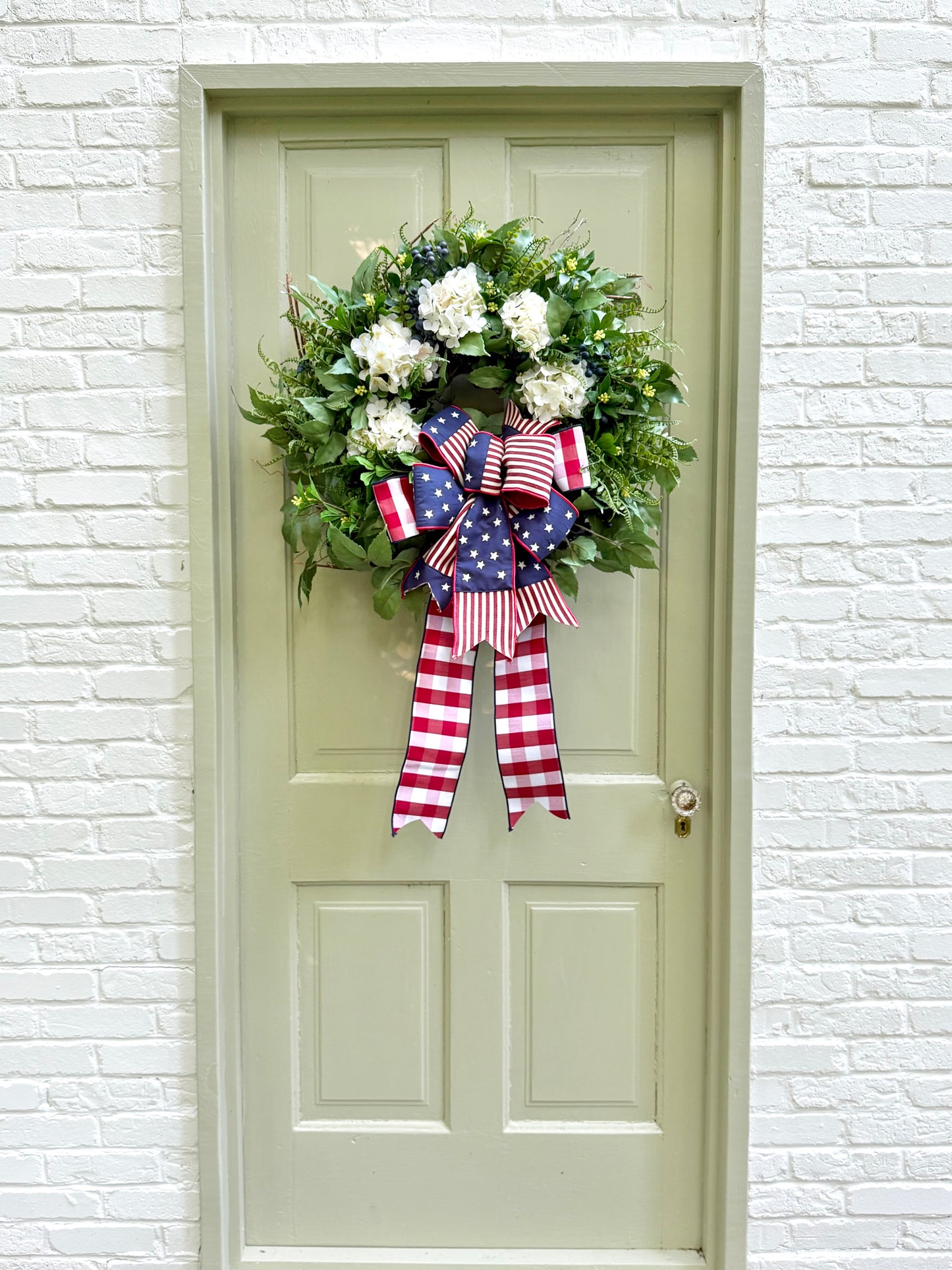 Luxury Patriotic Hydrangea Wreath