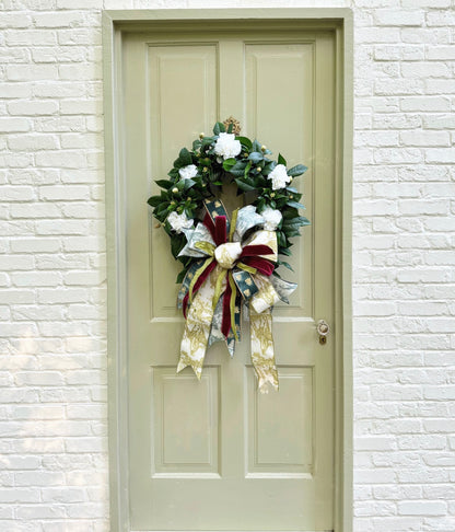 Garden Toile Camellia Wreath