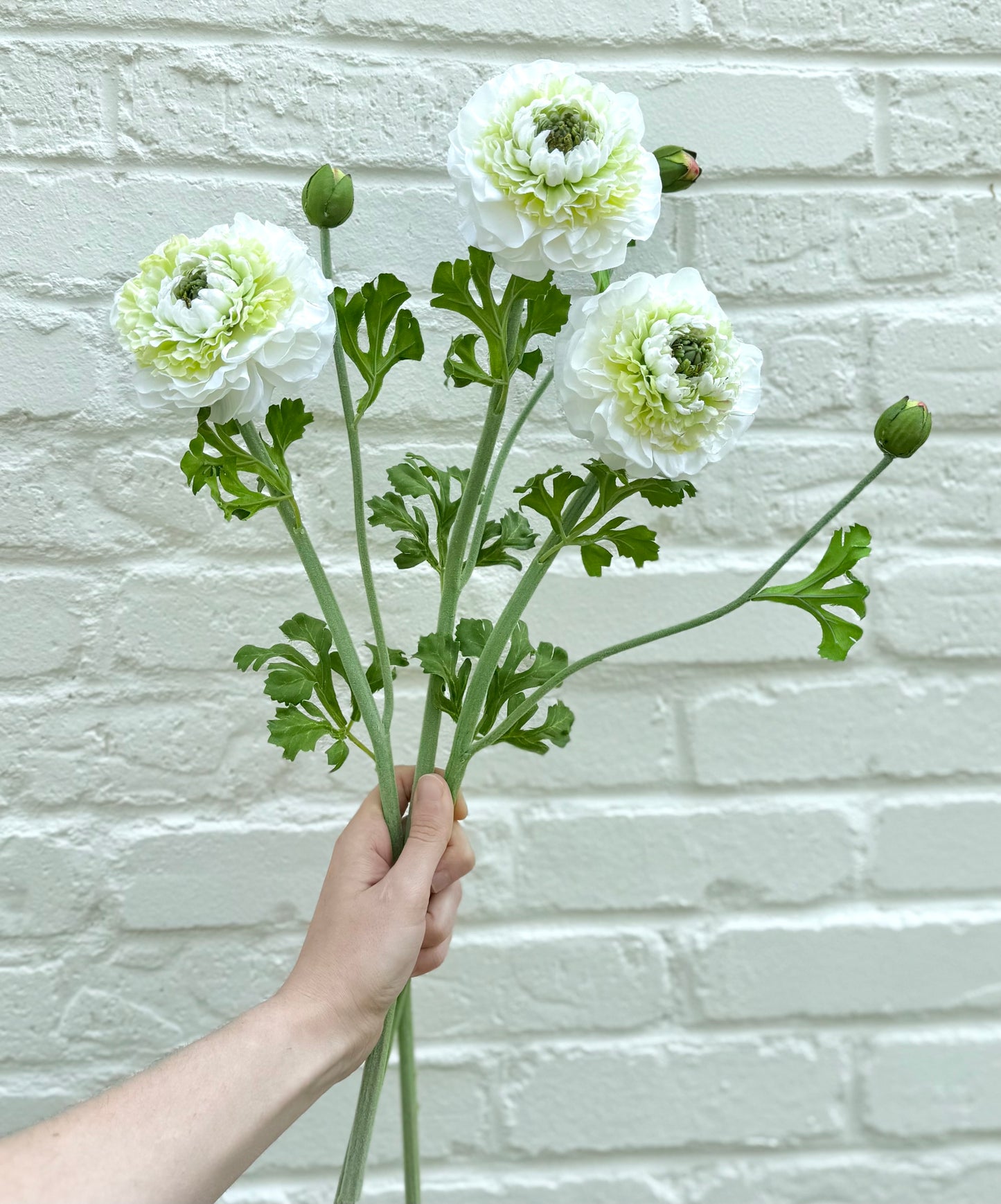 21” Faux Ranunculus Bundle | Set of 3 Stems