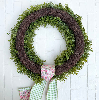 24” Faux Sedum Year-Round Greenery Wreath