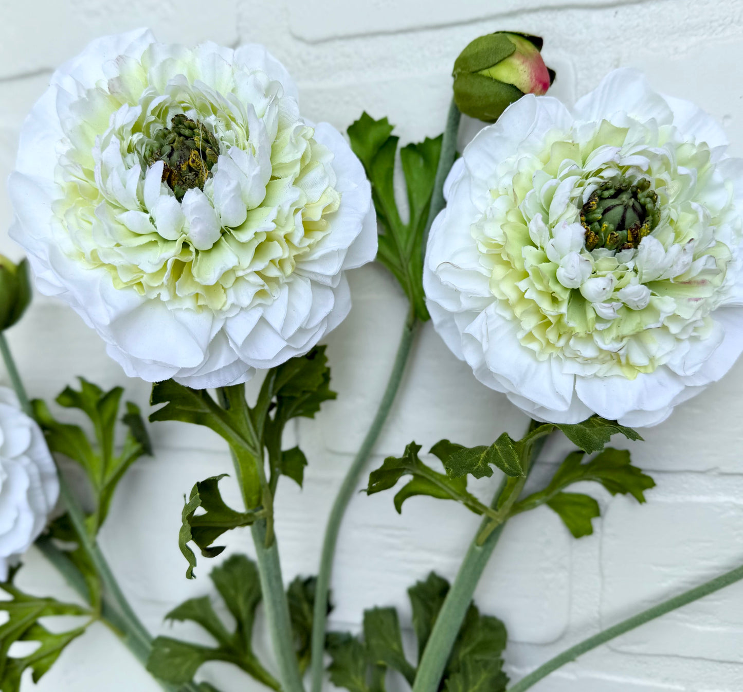 21” Faux Ranunculus Bundle | Set of 3 Stems