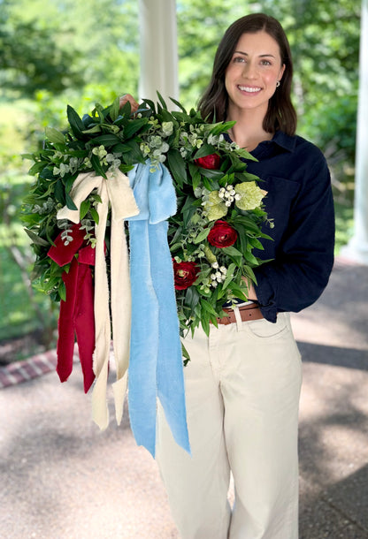 Americana Ribbon Wreath | Small