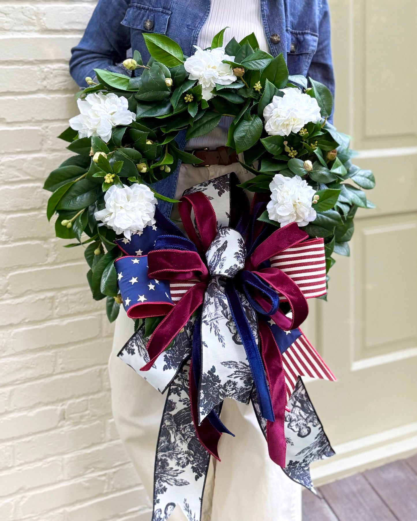 Southern Americana Camellia Wreath