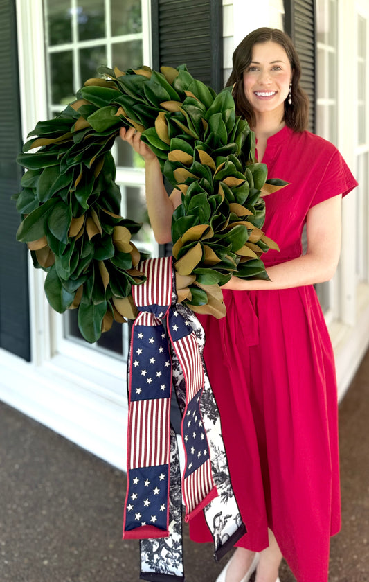 Classic Americana Magnolia Wreath
