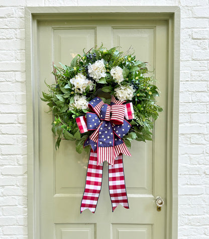 Luxury Patriotic Hydrangea Wreath