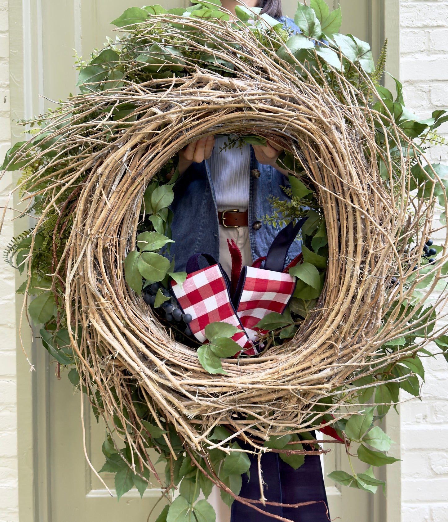Grand Americana Hydrangea Wreath | 34” Oversized Design