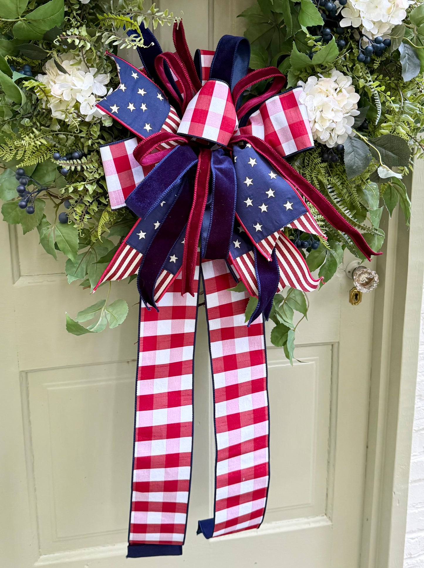 Grand Americana Hydrangea Wreath | 34” Oversized Design