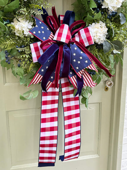Grand Americana Hydrangea Wreath | 34” Oversized Design