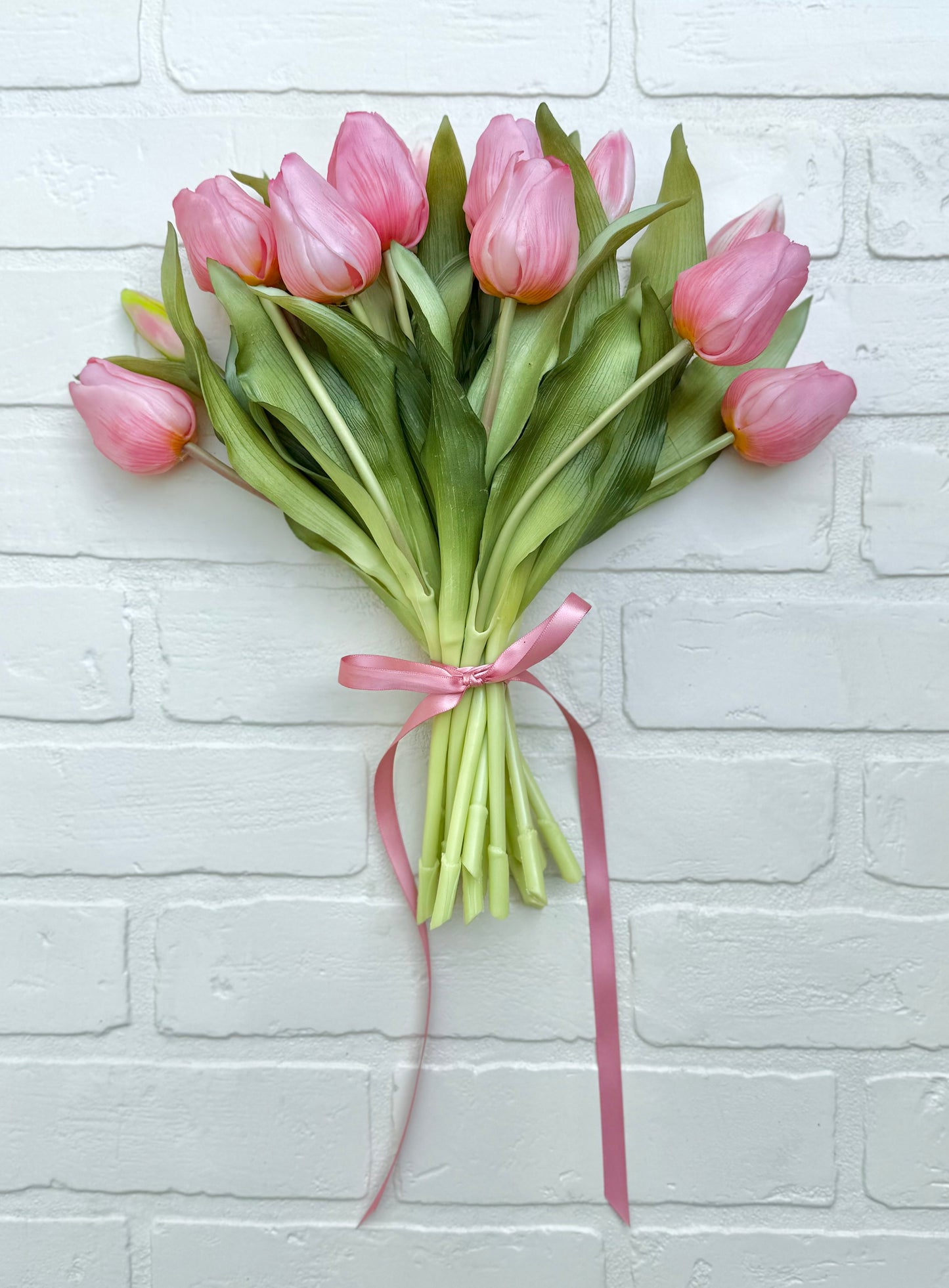 Pink Faux Tulip Bouquet