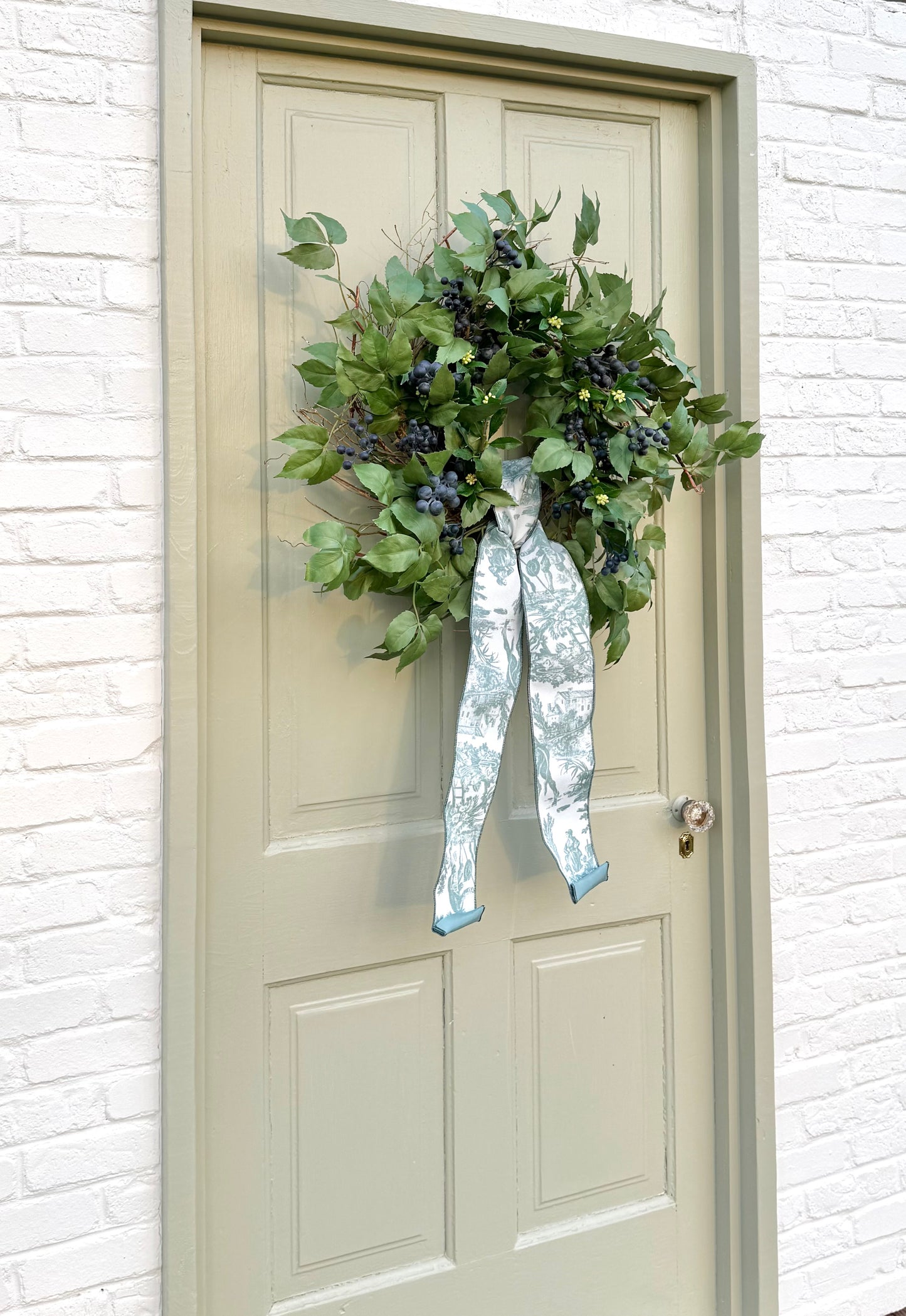 Blueberry and Birch Front Door Wreath