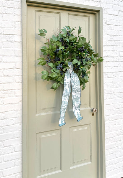 Blueberry and Birch Front Door Wreath