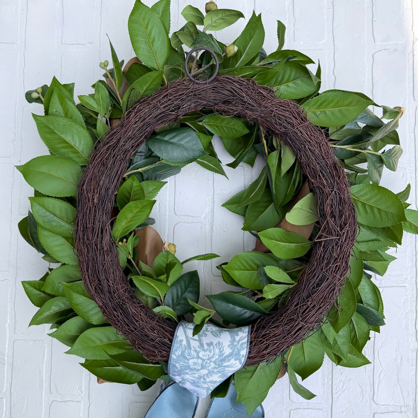 Camellia & Magnolia Spring Front Door Wreath
