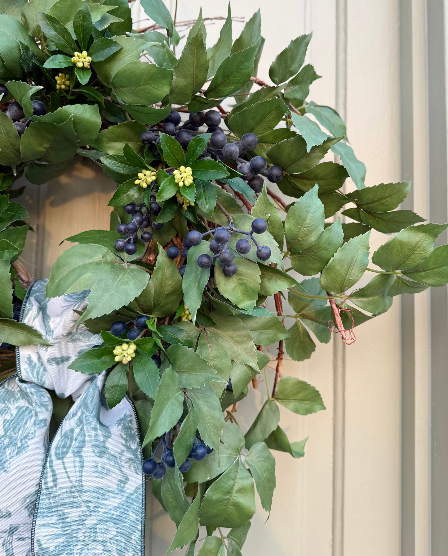 Blueberry and Birch Front Door Wreath