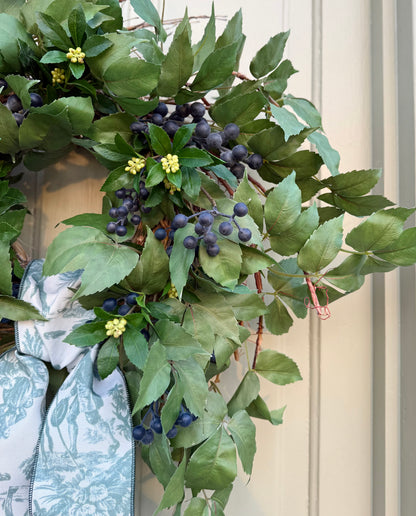 Blueberry and Birch Front Door Wreath